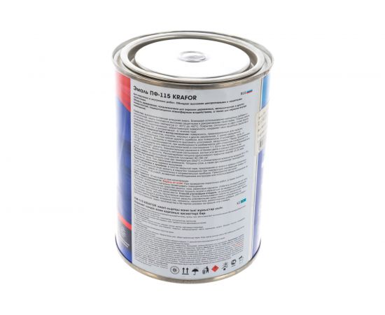 Универсальная эмаль Krafor ПФ-115 шоколадная 0.8 кг 6 206152 – изображение 4