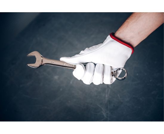 Защитные сварочные перчатки Jeta Safety краги, из кожи буйвола, белые JLE421-8/М – изображение 5