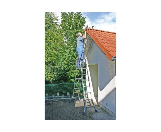 Шарнирная телескопическая лестница KRAUSE STABILO 4х5 перекладины 133960 – изображение 9