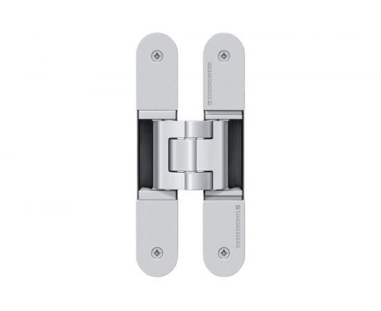 Скрытая петля SIMONSWERK Tectus TE 340 3D F1 полиэфирное покрытие под матовый хром, вес полотна до 80 кг 67543 