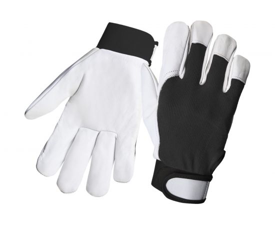 Кожаные перчатки Jeta Safety Winter Mechanic, цвет черный/белый JLE305-10/XL 