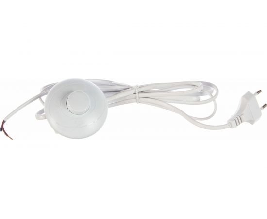 Сетевой шнур FERON с ножным выключателем белый, DM106, артикул 29844 