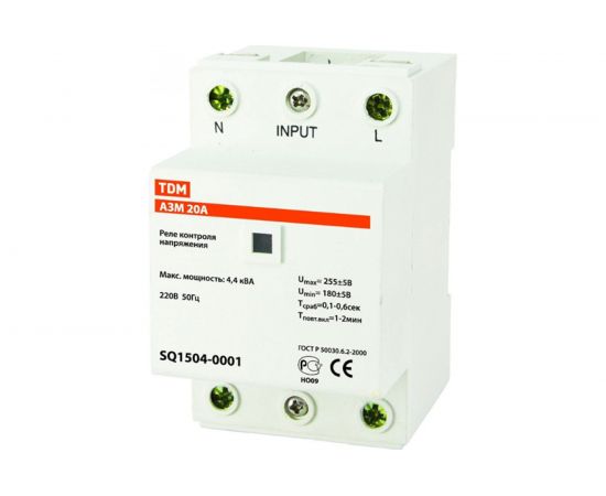 Реле контроля напряжения TDM АЗМ 20А-220В SQ1504-0001 