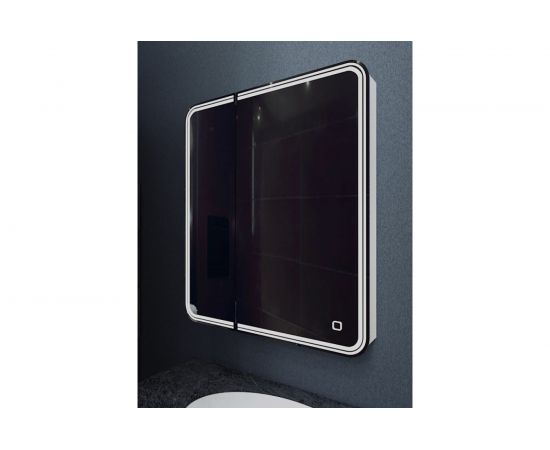 Зеркало шкаф MIXLINE ""Адриана"" 700x800 ШВ, 2 створки, правый, светодиодная подсветка 547055 