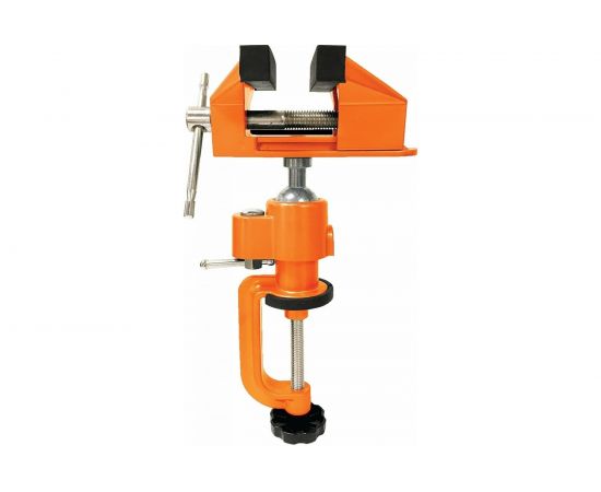 Тиски СПЕЦ настольные поворотные моделирования,ТНМ-75А алюминиевые губки 75мм, 3335 