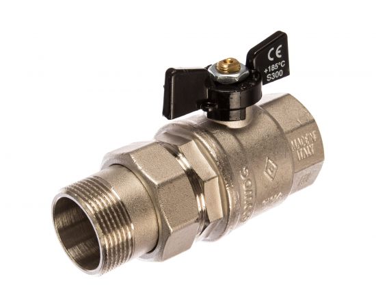 Кран Американка Н/В Ду-32 /1-1/4 Бабочка черная Bugatti OREGON 3220042 