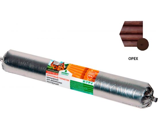 Акриловый герметик для деревянных домов, конструкций, изделий PROSEPT Теплый шов, цвет орех 024-06 о 