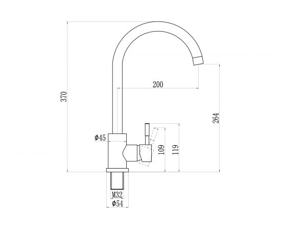 Смеситель для кухонной мойки Savol черный S-SUS3002H 23283 – изображение 2