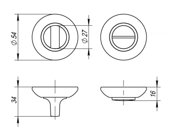 Поворотная ручка Fuaro BK6 RM AB/GP-7 23701 – изображение 2