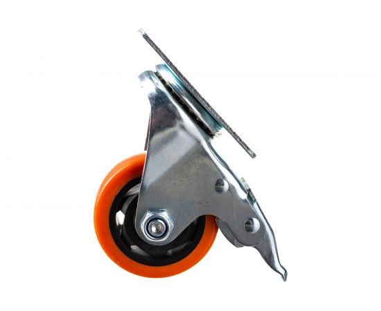 Колесо большегрузное полиуретановое поворотное с тормозом PVC Medium 75 мм MFK-TORG 4024075 PVC – изображение 2