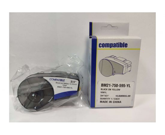 Лента Русмарк BM21-750-595-YL, 19.05мм/6.4м винил, черная на желтом BMP21 Plus , Китай RM142811 – изображение 2