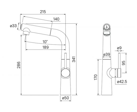 Смеситель для кухни с каналом для фильтрованной воды IDDIS Pure PURSBFBi05 – изображение 3