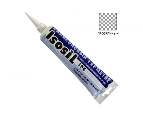 Нейтральный силиконовый герметик ISOSIL S206, бесцветный, 115 мл 2060008 – изображение 5