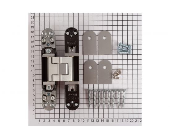 Скрытая петля SIMONSWERK Tectus TE 340 3D F1 полиэфирное покрытие под матовый хром, вес полотна до 80 кг 67543 – изображение 7