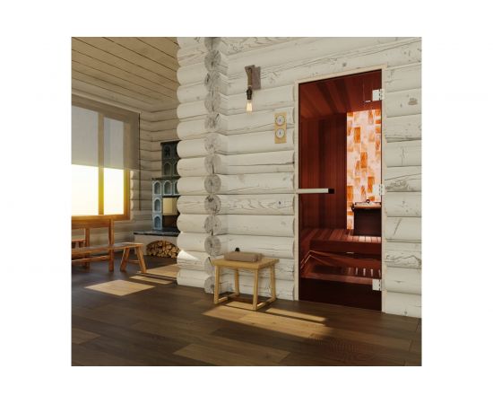 Дверь для бани DoorWood Эталон бронза, 1900х700 мм УТ-00011762 