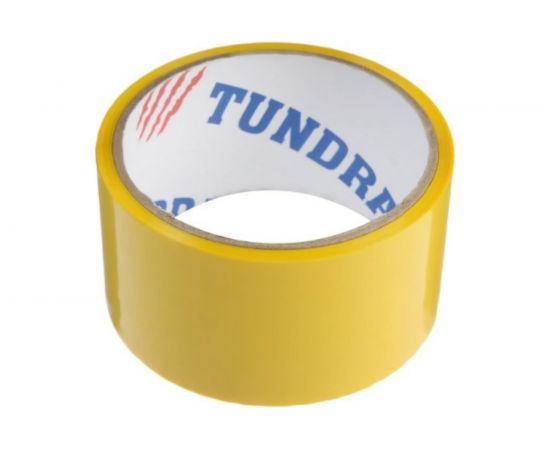 Клейкая лента TUNDRA желтая, 45 мкм, 48 мм х 24 м 7139059 
