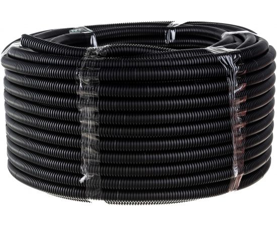 Автомобильная гофрированная труба REXANT ППНг 12,4 мм, разрезная негорючая бухта 50 м/уп. 16-1061 