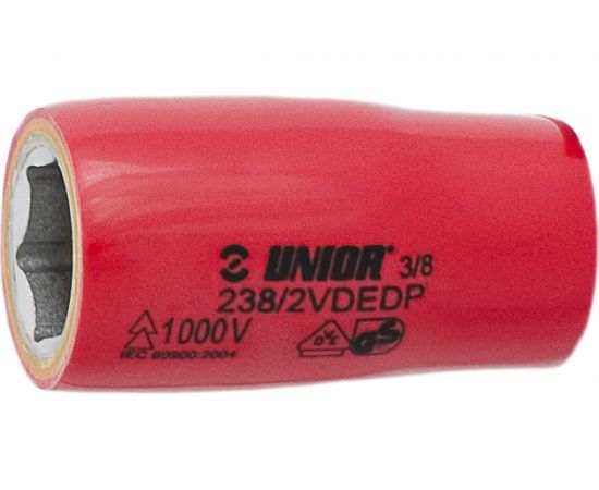 Головка торцевая шестигранная изолированная VDE (12 мм; 3/8""; 1000V) Unior 3838909191638 