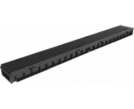 Комплект Gidrolica лоток водоотводный 1000x115x58 мм - пластиковый с решеткой пластиковой, ячеистой 08091 