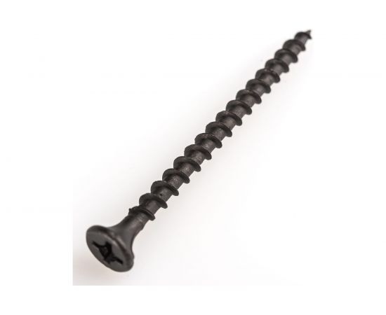 Саморез по дереву для ГКЛ Метизный двор 3,5х55, крупная резьба, оксидированный уп. 1 кг 4690441020802 