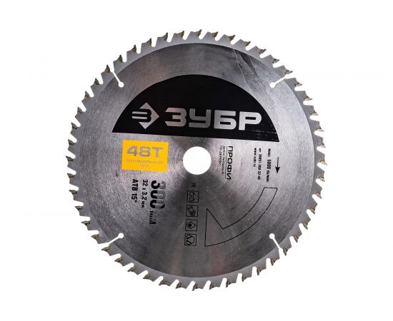 Диск пильный ПРОФИ Оптимальный рез по дереву (300х32 мм; 48Т) Зубр 36851-300-32-48 