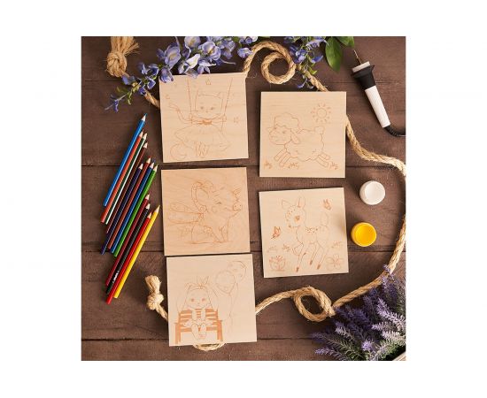 Доски для выжигания REXANT 5шт. Зверюшки 12-0933 – изображение 2