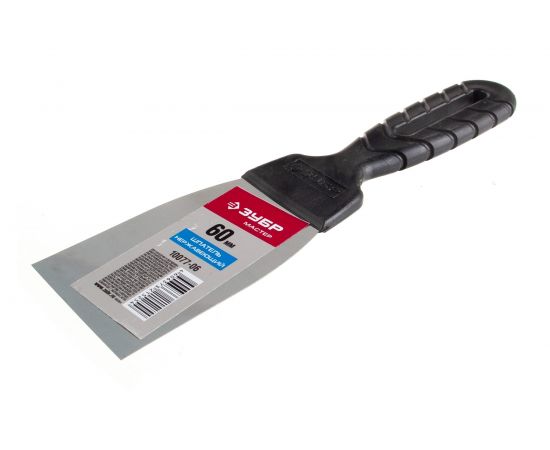 Шпатель с нержавеющим полотном 60мм Зубр МАСТЕР 10077-06 – изображение 2