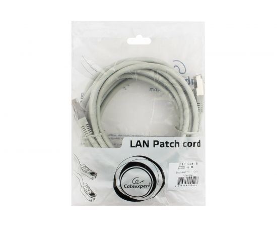 Патч-корд Cablexpert FTP PP6-5m кат.6, 5м, литой, многожильный серый PP6-5M – изображение 2