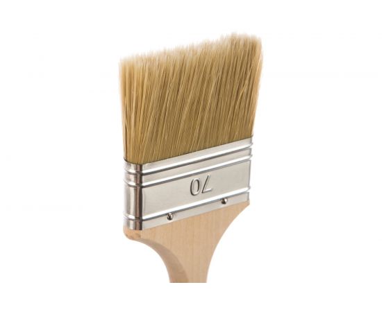 Флейцевая кисть для красок Лазурный берег смешанная щетина, 70х14мм КФ 70*14 деревянная ручка – изображение 2