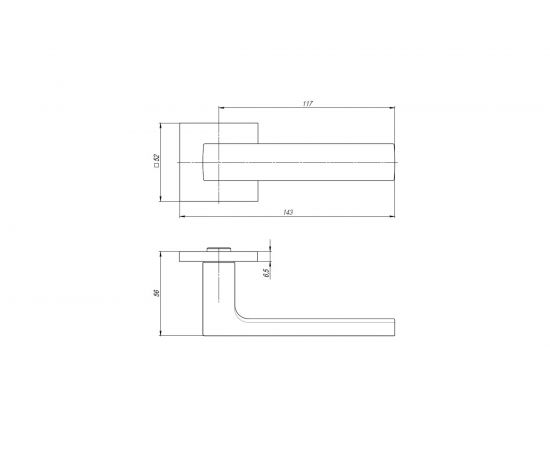 Раздельная ручка ARMADILLO SKY USS BL-26 черный 42803 – изображение 3