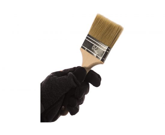 Флейцевая кисть для красок Лазурный берег смешанная щетина, 70х14мм КФ 70*14 деревянная ручка – изображение 3