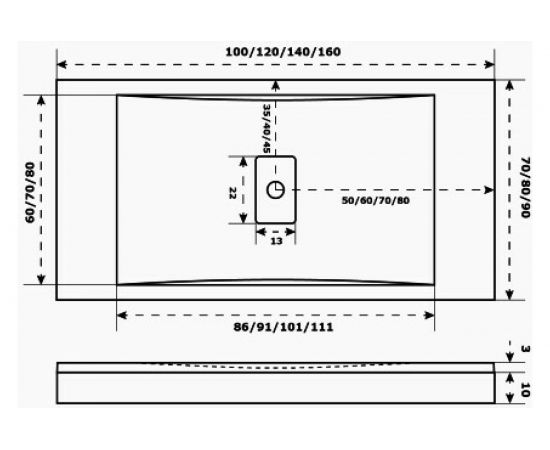 Литьевой поддон Good Door Flow белый 1600x800 ЛП00120 – изображение 4