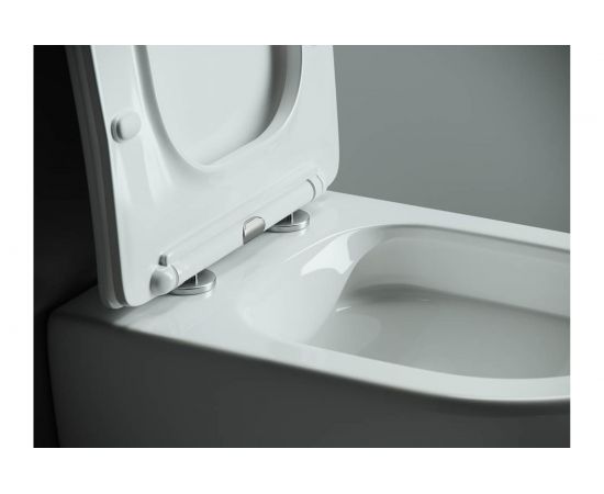 Подвесной унитаз Ceramica Nova PEARL Rimless с крепежом, с сиденьем-крышкой с микролифтом CN8001 – изображение 6
