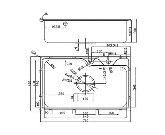 Врезная кухонная мойка Oulin OL-CS210S – изображение 6