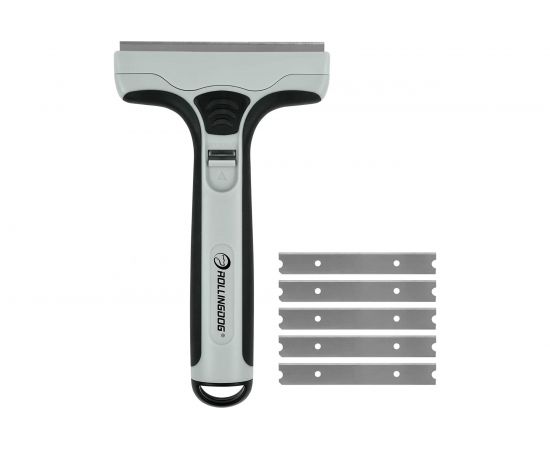 Малярный скребок Rollingdog с 5-ю сменными лезвиями в комплекте, углеродистая сталь SK5, 50375 