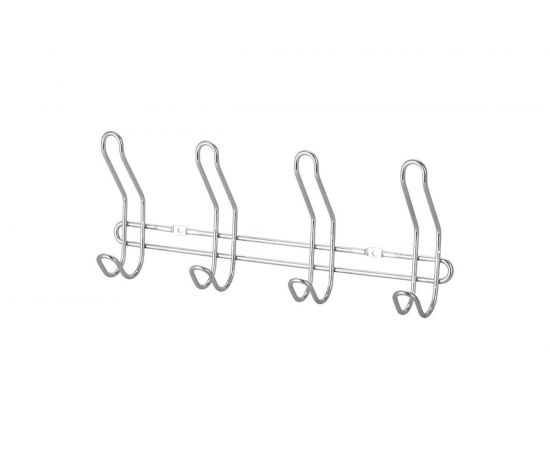 Вешалка с 4 крючками Рыжий кот W4048 хром, металл, шурупы 005131 