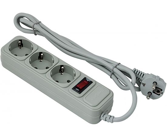 Сетевой фильтр ExeGate SP-3-1 8G 1,8м защита от перегрузки выключатель с подсветкой серый 221177 