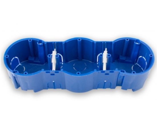 Монтажная коробка Bylectrica при скрытой разводке евростандарт для бетона и кирпича, 207x66x47,4 мм, КЕ-502 