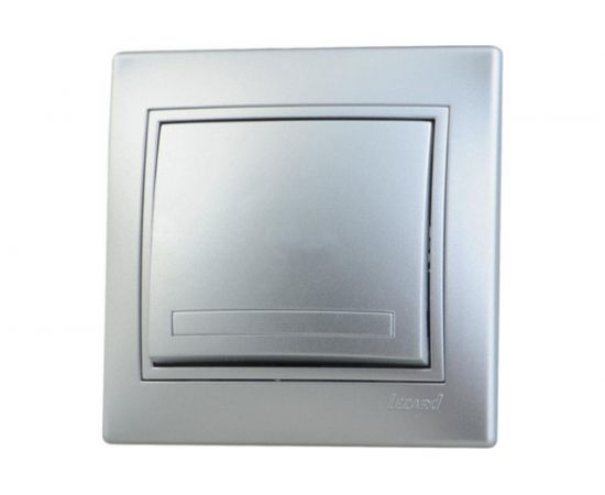 Выключатель Lezard MIRA серый металлик, со вставкой 701-1010-100 