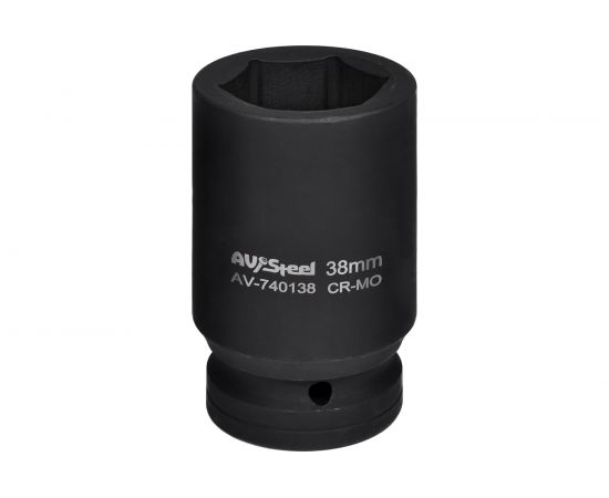 Головка ударная шестигранная удлиненная (38 мм; 1DR) AV Steel AV-740138 