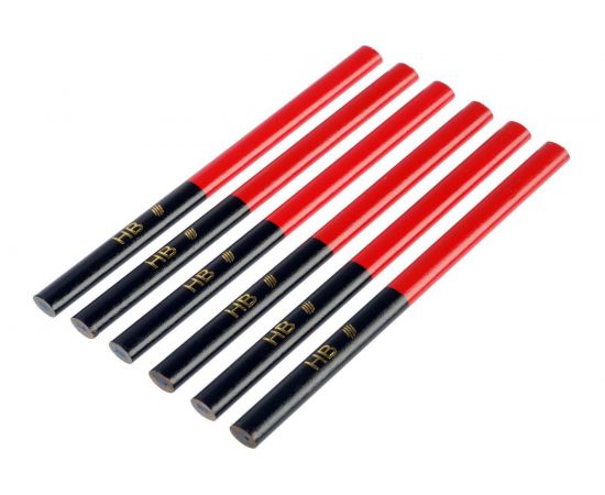 Строительные карандаши TUNDRA двухцветные, 180 мм, 6 шт. 2820162 