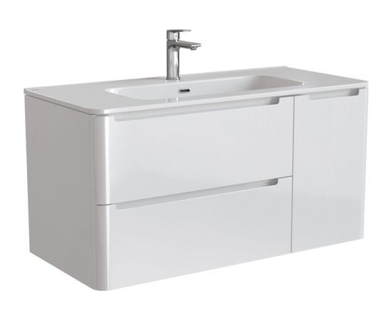 Тумба с умывальником IDDIS Edifice подвесная, 100 см, белая EDI10W1i95K 