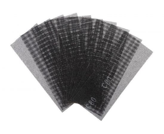 Сетка абразивная водостойкая (10 шт; 115х280 мм; Р80; корунд) TUNDRA 1300830 