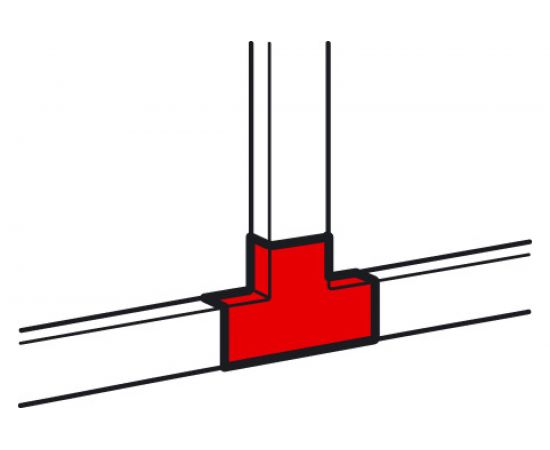T-образный отвод Legrand для мини-каналов Metra - 20x12 638124 – изображение 2