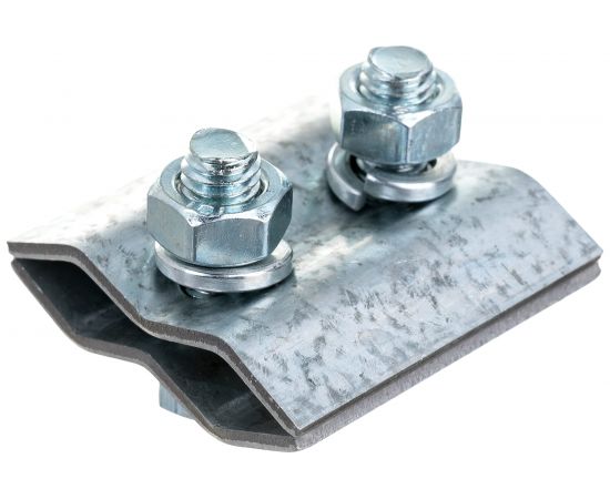 Соединительный зажим круглого проводника EZETEK 8-10мм параллельный, оцинковка 74426 – изображение 2