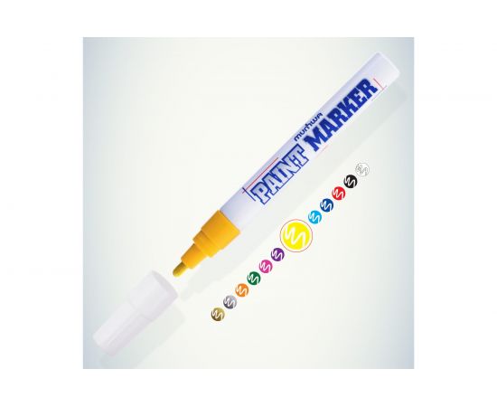 Маркер-краска MunHwa PAINT MARKER, желтая, 4мм 302756 Б0048392 – изображение 2