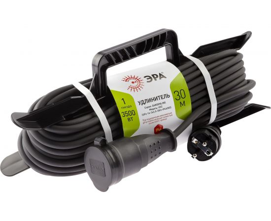 Силовой удлинитель ЭРА UFx-1e-3x2,5-30m-IP44 KG на рамке с/з 1 розетка 30 м КГ 3х2,5 Б0050872 – изображение 2