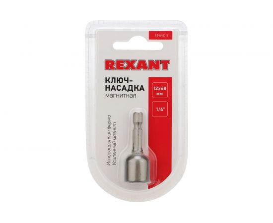 Ключ-насадка 1/4" магнитный REXANT 12х48 мм 92-0403-1 – изображение 2