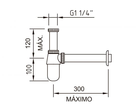 Сифон для раковины CLEVER URBAN 1 1/4" 90755 – изображение 2