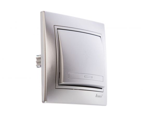 Выключатель Lezard MIRA серый металлик, со вставкой 701-1010-100 – изображение 2